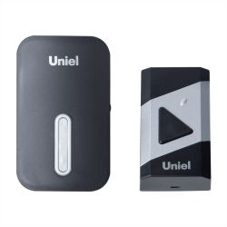 UDB-095W-R1T1-38S-BL-SL Звонок электронный. 220В. Радиус действия 150 м. Черный с серебристым. ТМ Uniel