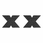 Черные крестообразные пэстисы FLASH CROSS PASTIES (Цвет: черный)