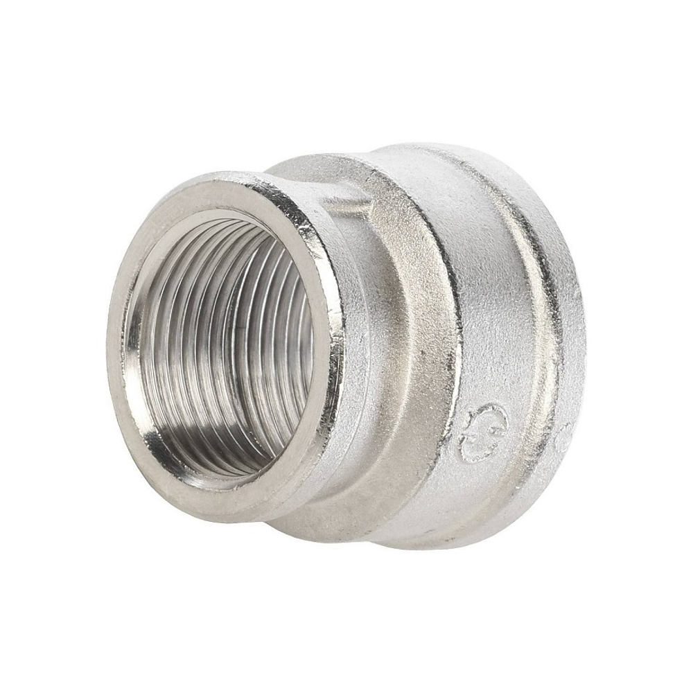 Муфта редукционная STOUT SFT 0006 - 1"1/4 x 1" (для стальных труб, латунь никелированная)