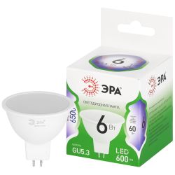 Лампа светодиодная ЭРА GREEN LINE LED MR16-6W-865-GU5.3 GL 6Вт софит холодный свет GU5.3 | Лампы cветодиодные Точечные (Софиты) (MR, PAR)