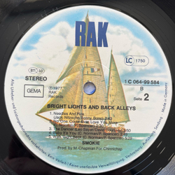 Винтажная виниловая пластинка LP Smokie Смоуки, Bright Lights and Back Alleys (Германия 1977) Needles And Pins