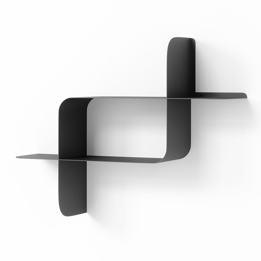 Набор металлических настенных полок Montage, 2 шт., черные