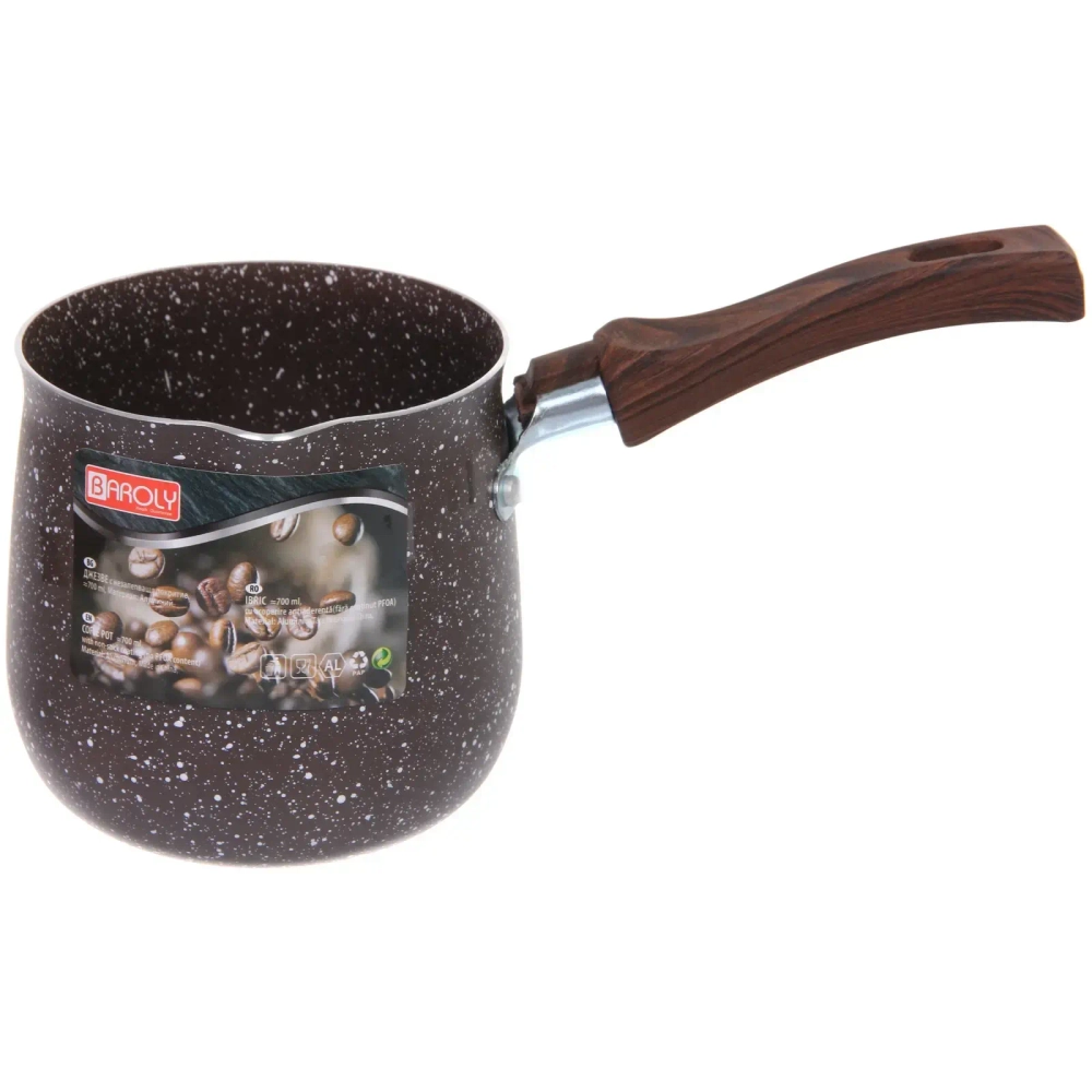 Турка алюминиевая 700мл бакелитовая ручка