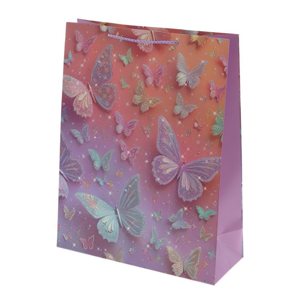 GAEM Пакет подарочный L (бумага 210г/м2, блок микс 12шт), L31 W12 H40 см, 4в.