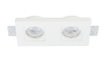 Светильник встраиваемый гипсовый,  белый,  2xGU10