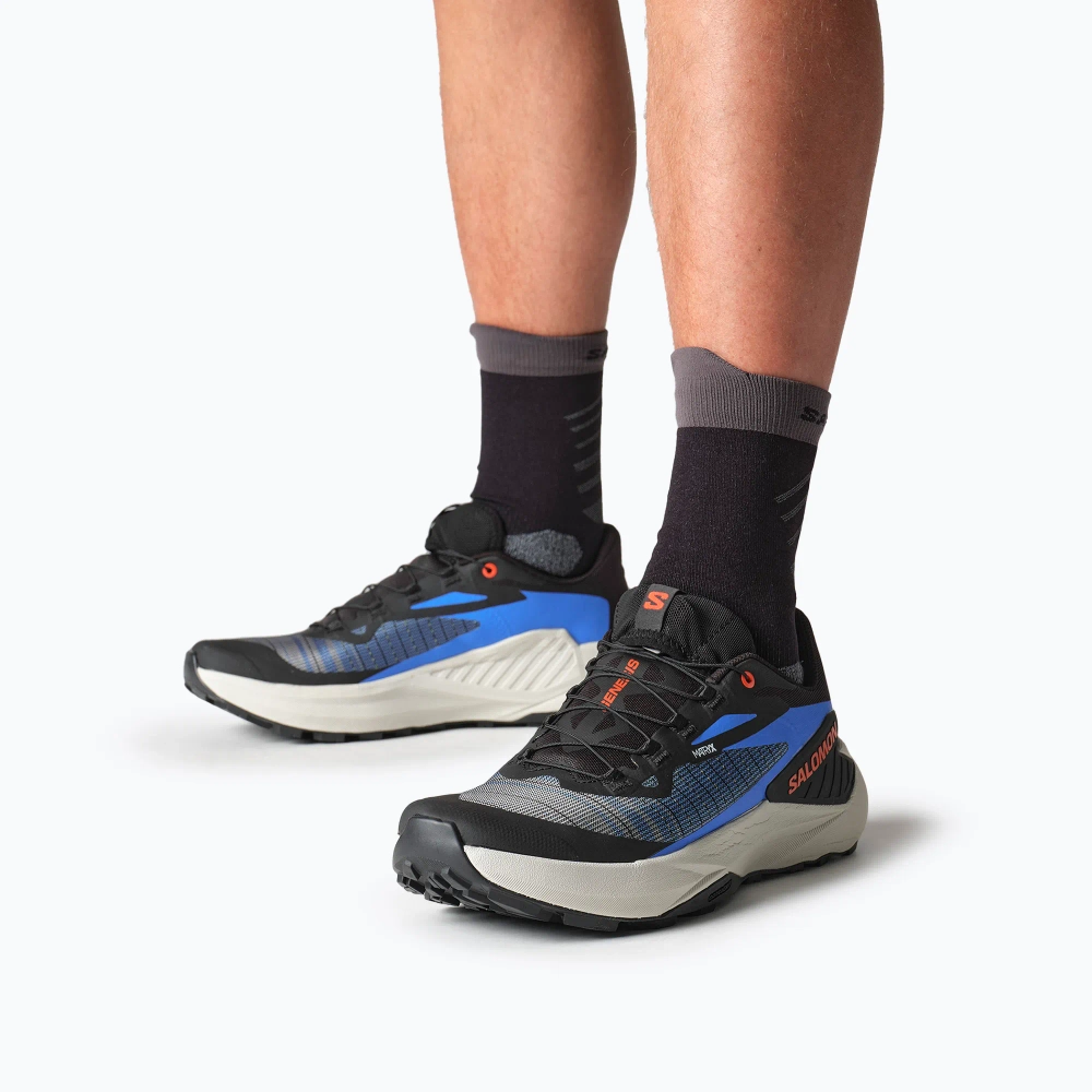 Кроссовки для бега Salomon Genesis black/french blue/cherry tomato