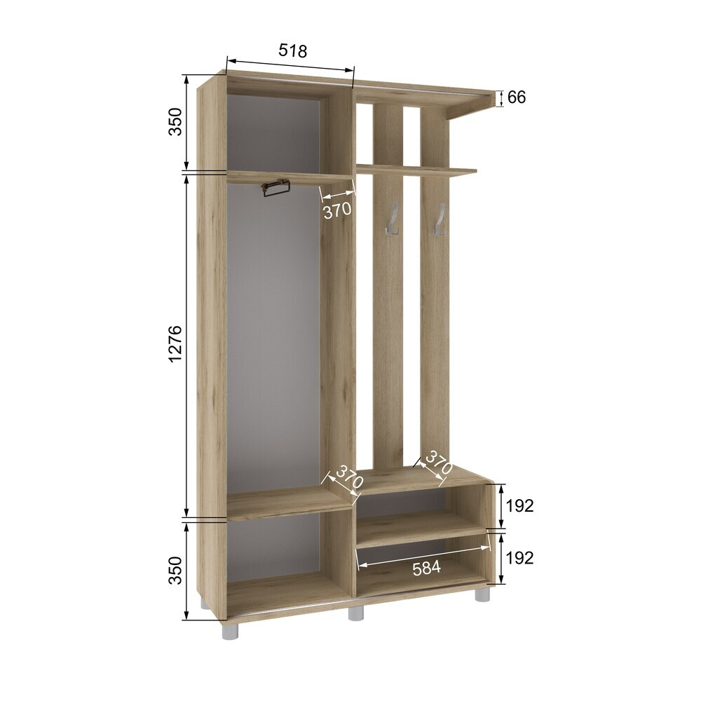 Прихожая Ларго-2, Дуб Делано