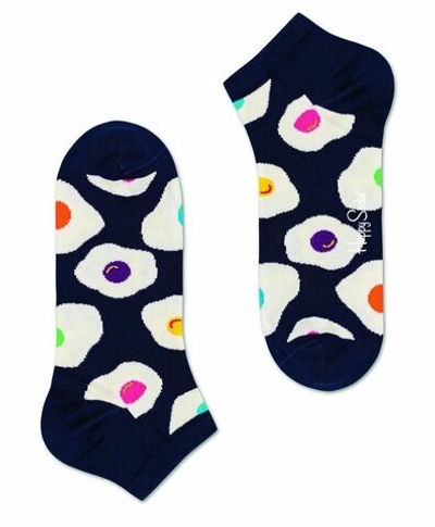 Низкие носки Eggs Sunny Side Up Low Sock с цветной яичницей (Размер: 25) (Цвет: черный)