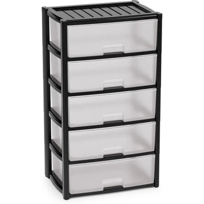 Комод "Колорит" 5-ти секцион. широкий (чёрный)