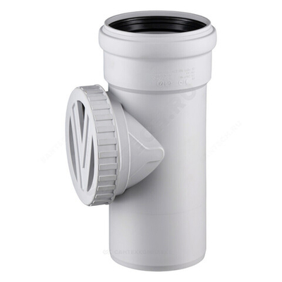 Ревизия PP-MD круглая крышка, резьбовая с затвором инспекционного выхода бесшумная светло-серая Skolan Safe SKRE Дн 110 (DN110) б/нап в/к Ostendorf 335600