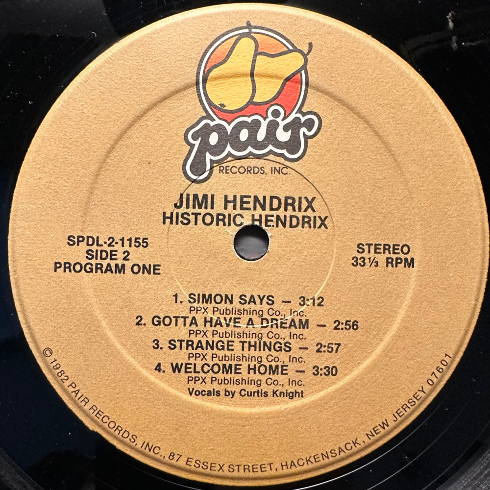 Jimi Hendrix - Historic Hendrix 2LP (США 1986г.)