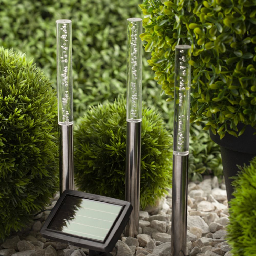 ERASF024-21 ЭРА Садовый светильник Пузырьки на солнечной батарее, 3 шт 38 см | Садовые декоративные светильники