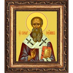 Кирилл Иерусалимский Святитель, архиепископ. Икона на холсте.