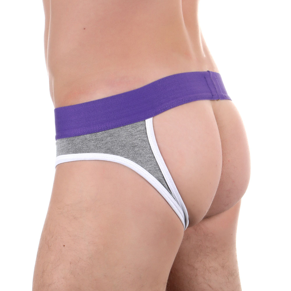 Трусы-джоки Boefje серые меланжевые с брендированной резинкой