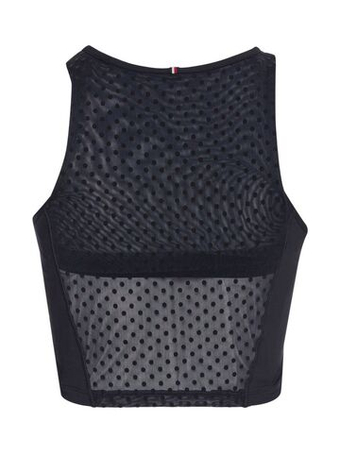 Женский топ теннисный Tommy Hilfiger Slim 2in1 Polka Dot Tank Top - Бирюзовый