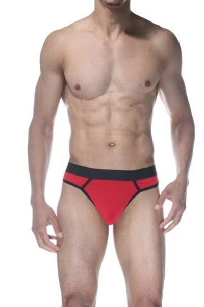 Красные мужские трусы-стринги (Размер: XL) (Цвет: красный)