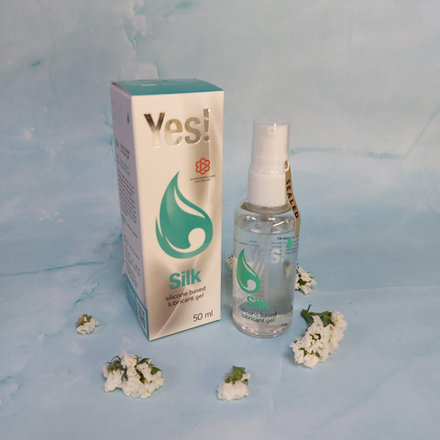 Силиконовая гипоаллергенная вагинальная смазка Yes Silk - 50 мл
