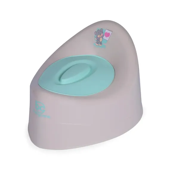 Горшок детский BabyCare Teddy серый-мятный