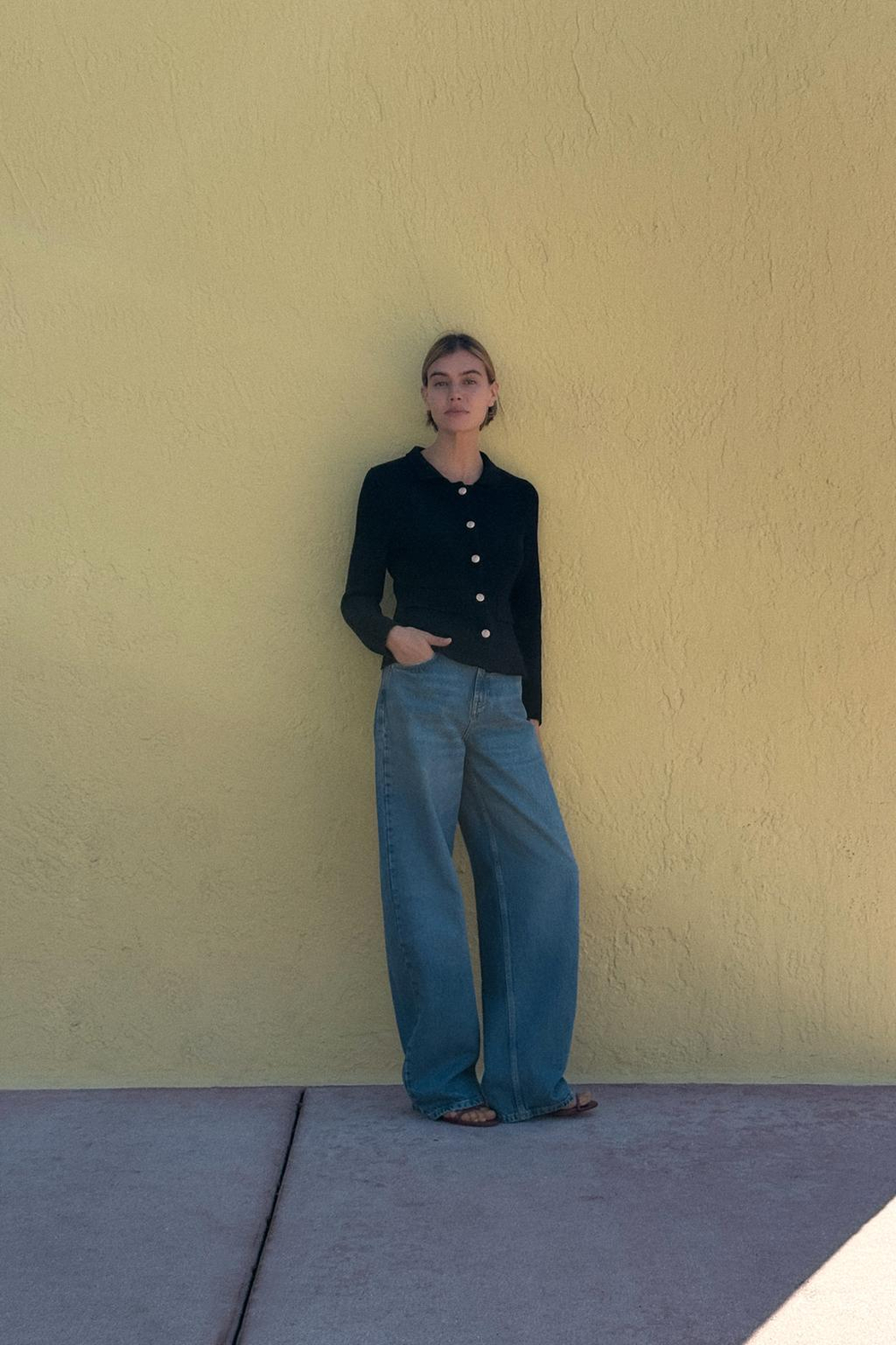 Джинсы z1975 long length wide leg со средней посадкой