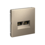 ARTGALLERY РОЗЕТКА двойная компьютерная RJ45+RJ45, кат. 5е, механизм, ШАМПАНЬ