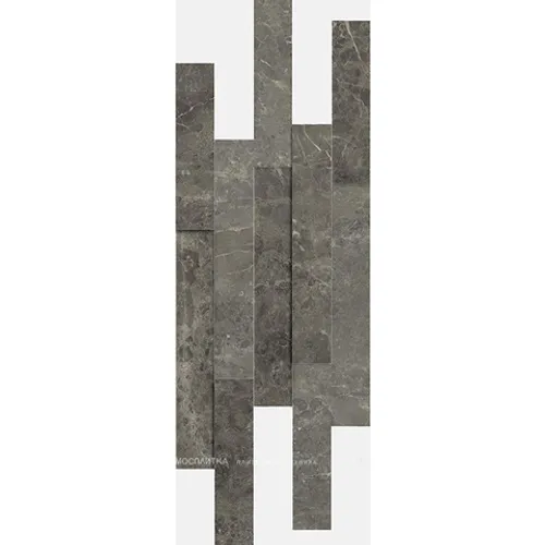 Декор Italon Рум Стоун Грэй Брик 3D 28х78 керамогранит серый Упак. 4 шт. 0,87 кв.м.