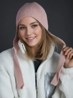 Чепчик шапка женский на завязках на осень