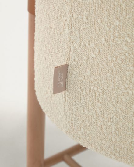 Кровать Adara Moses с белым флисом и ножками из массива бука 63 x 44,5 см