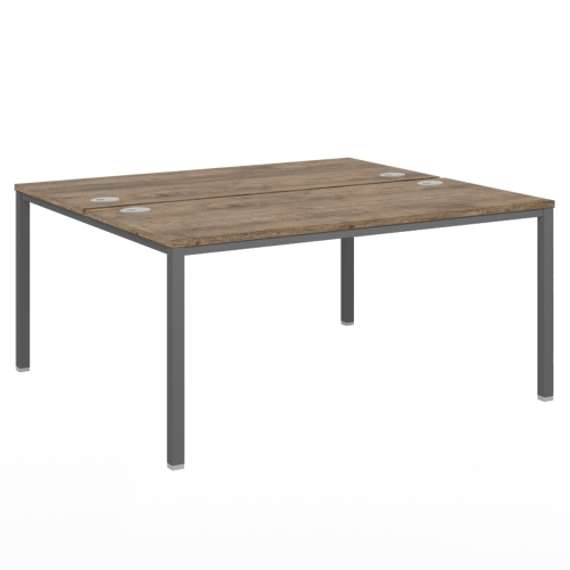 Стол-тандем 1600х1432х750 для 2 рабочих мест на металлокаркасе Lite VL-42