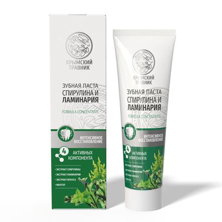 Зубная паста «Спирулина и ламинария» — интенсивное восстановление дёсен