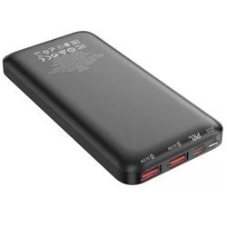 Внешний аккумулятор Hoco J90 10000 mAh (22.5W, 2USB, QC3.0, PD, MicroUSB,Type-C) Черный