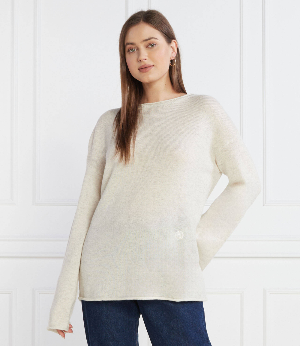 Хлопковый свитер boat-nk Tommy Hilfiger - бежевый(WW0WW39890)