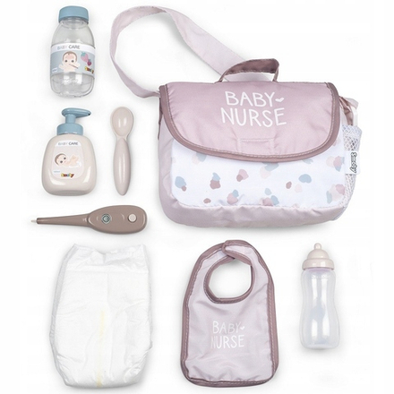 Сумка для пеленания SMOBY  Baby Nurse 220369 + аксессуары для куклы