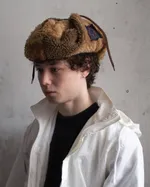 Шапка-ушанка Fuzzz Patchwork Flaps Светло-Коричневая