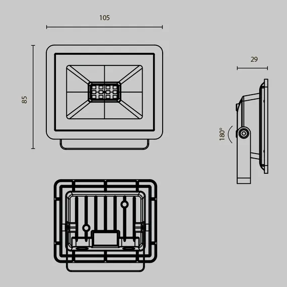 Прожектор Поток / Flood 4000К 10Вт IP 65 Outdoor fl001-l10b4k
