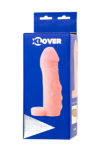 Реалистичная насадка с кольцом на мошонку Xlover (15 см)