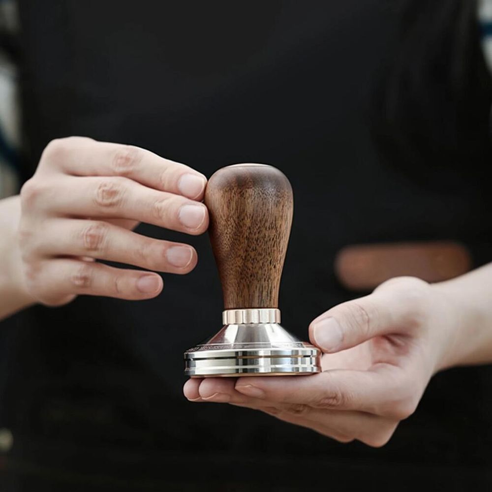 Темпер для кофе d 58 мм h9 см Thunder Tamper нерж. сталь дерев. ручка ZeroHero