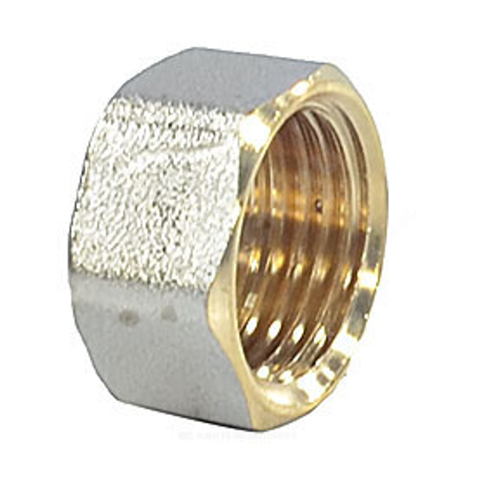 Заглушка латунь никель Ду 50 (2") ВР 9016 ГОСТ 32585-2013 Aquasfera 9016-06