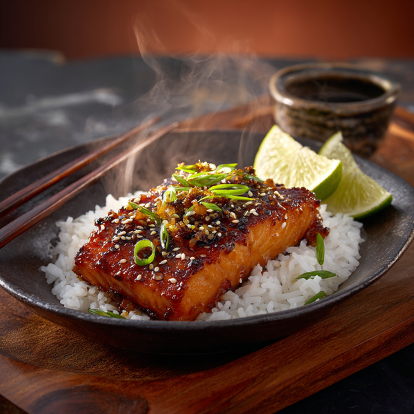 Лосось в соево-медовом маринаде