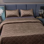 Велюровое покрывало ромб OVF041, размер 240*260, наволочки 50-70 2 шт