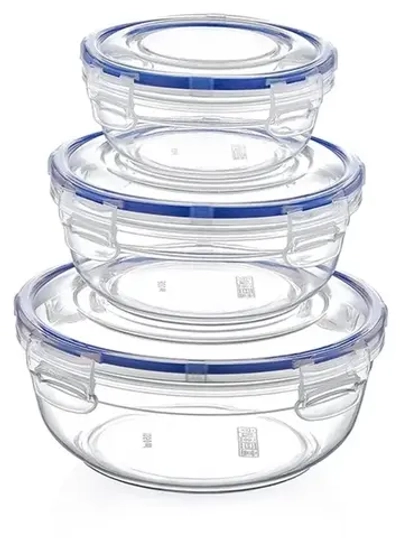 Воздухонепроницаемый круглый контейнер Набор (400-800-1350)мл