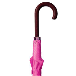 Зонт розовый трость с нанесением логотипа