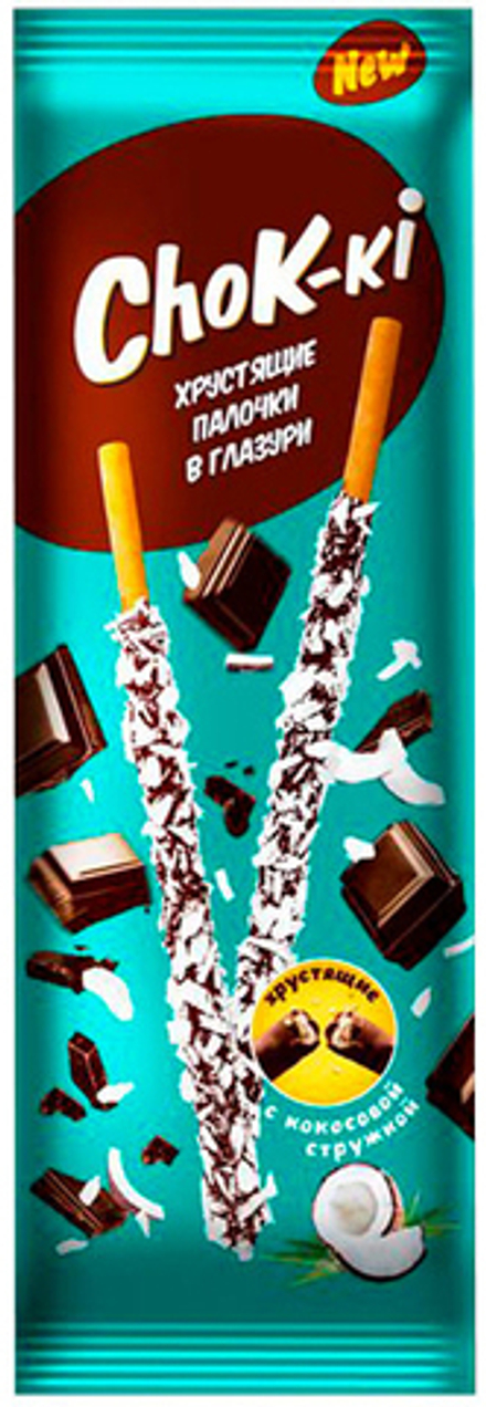 Палочки в глазури Choki-Ki С кокосом 40г