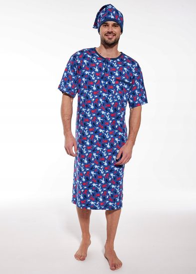 Сорочка ночная мужская с коротким рукавом и колпаком Cornette 109/24