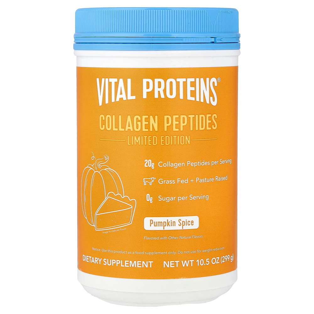 Vital Proteins, пептиды коллагена, со вкусом тыквы, 299 г (10,5 унции)