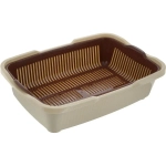 Туалет для кошек с сеткой бежево-коричневый/молочный