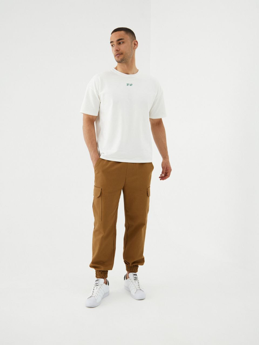 Джоггеры карго хлопковые. Кемэл