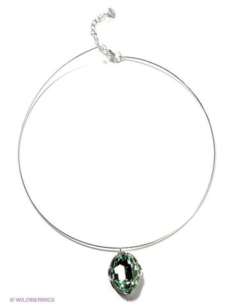 "Северн.сияние"  подвеска в серебряном покрытии из коллекции "Дефиле" от Jenavi с замком карабин