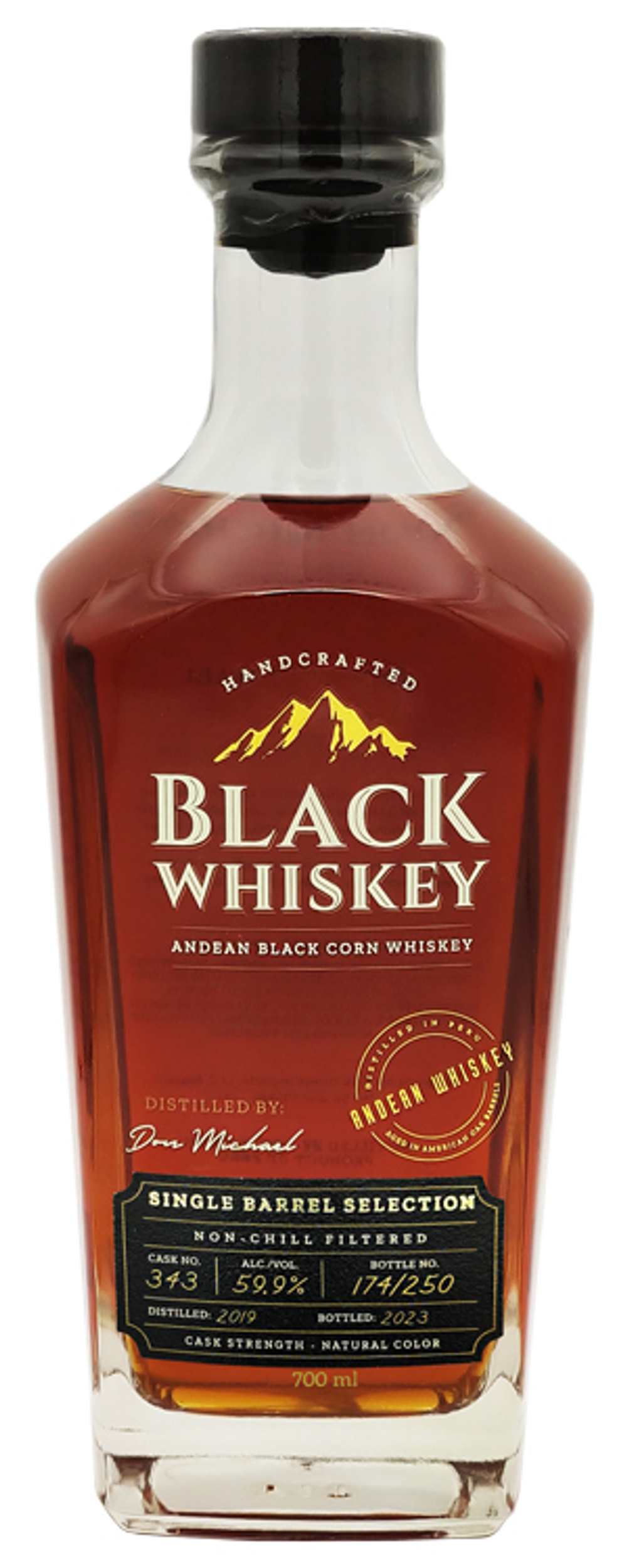 Виски Black Whiskey Single Barrel 59,9%, 0,7л