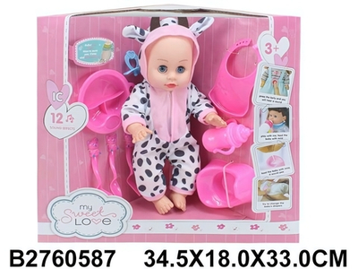 Пупс функциональный с аксесс., коробка ZL9920-H