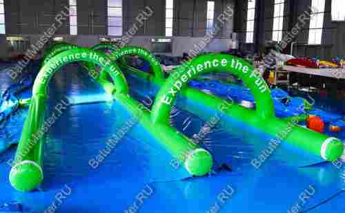 Водная горка без надувного дна, на подкачке ТУРБО "Хит", 152*6,6*2 м